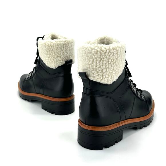 Marc Fisher Isabel Women Lug Sole Bootie Size 9.5M Black Leather Ankle Boot New - Picture 11 of 16